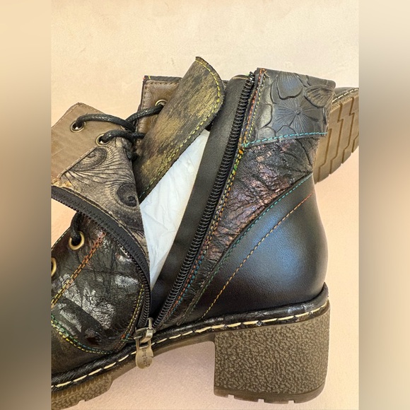 L'Artiste by Spring Step Leather Lace-Up Boots - Fallinluv- BRAND NEW NEVER WORN - Picture 4 of 8